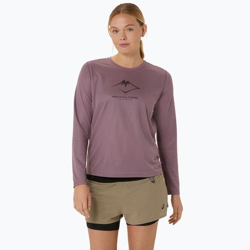 Dámské běžecké tričko longsleeve  ASICS Fujitrail Logo dusty mauve