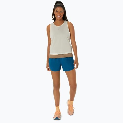 Dámské běžecké tílko tank top ASICS Nagino Run Tank oatmeal/pepper