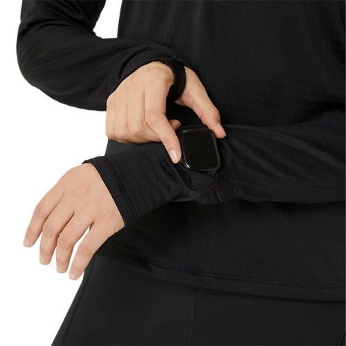 Dámská běžecká mikina  ASICS Road Winter 1/2 Zip Mid Layer performance black