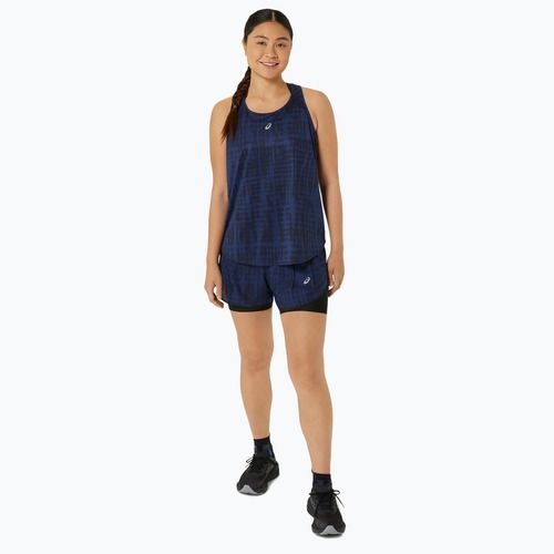 Dámské běžecké tílko tank top ASICS Road All Over Print Tank midnight