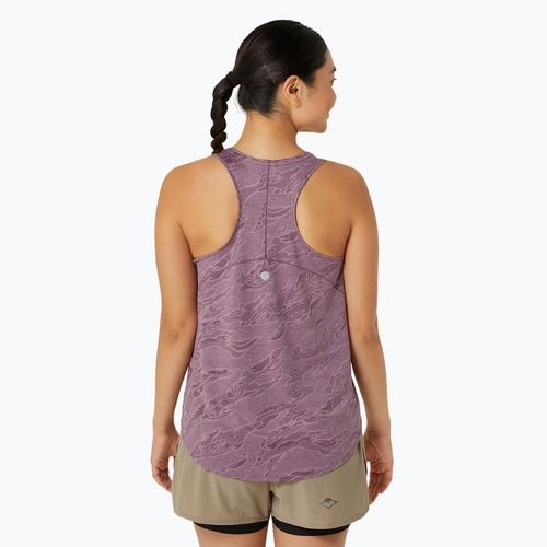 Dámské běžecké tílko tank top ASICS Road All Over Print Tank dusty mauve