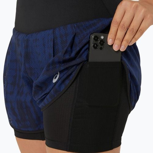 Dámské běžecké kraťasy ASICS Road All Over Print 2N1 3.5IN midnight