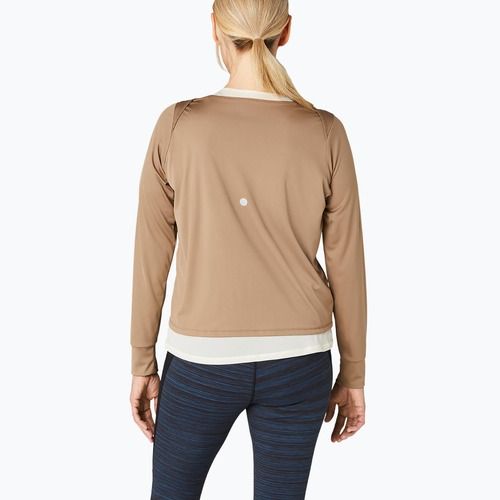 Dámský běžecký top longsleeve + tílko ASICS Nagino Run pepper/oatmeal