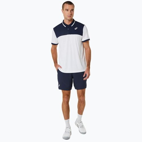 Pánské polo tričko ASICS Court Polo brilliant white/midnight
