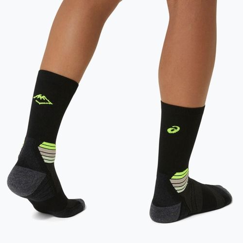 Běžecké ponožky ASICS Fujitrail Run Crew performance black/sefety yellow