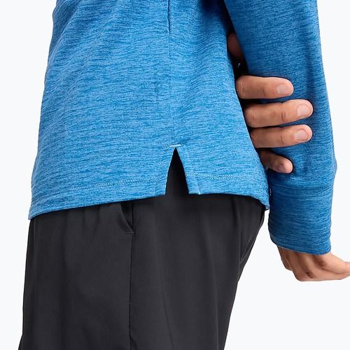 Pánské běžecké tričko Longsleeve  New Balance Athletics Heat Grid 1/2 Zip heron blue