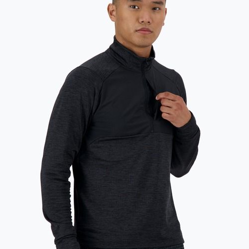 Pánské běžecké tričko Longsleeve  New Balance Athletics Heat Grid 1/2 Zip black