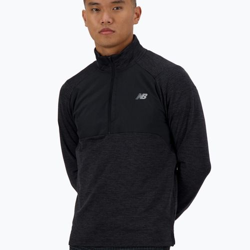 Pánské běžecké tričko Longsleeve  New Balance Athletics Heat Grid 1/2 Zip black
