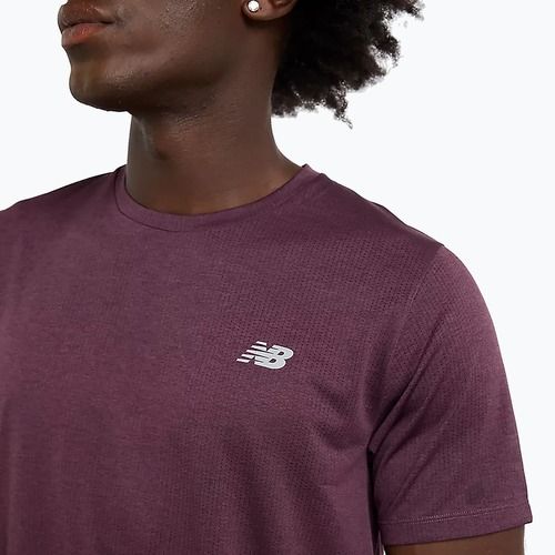 Pánské tričko New Balance Athletics Run plum brown