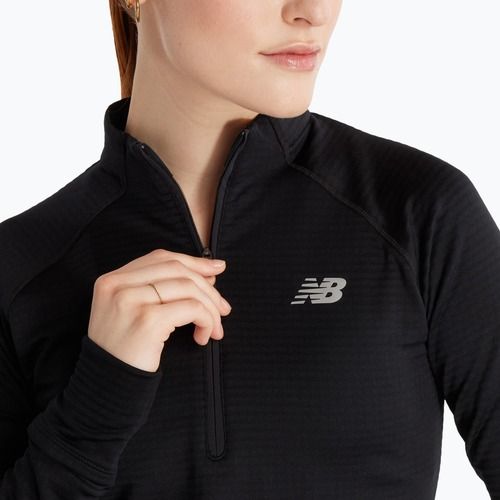 Dámské běžecké tričko Longsleeve New Balance Athletics Heat Grid 1/2 Zip black