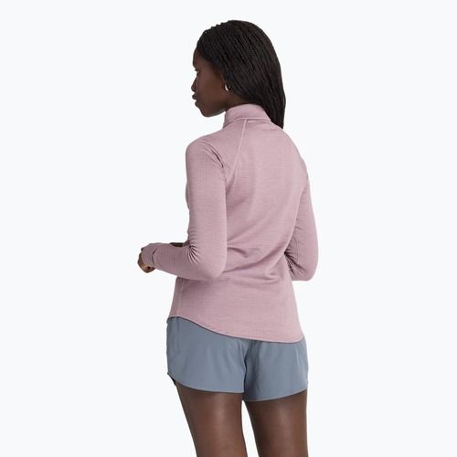 Dámské běžecké tričko Longsleeve  New Balance Athletics Heat Grid 1/2 Zip ice wine heather