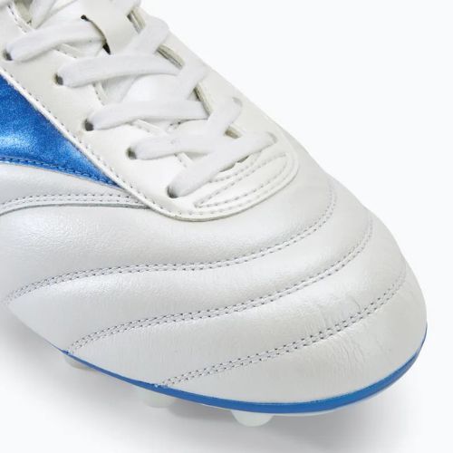 Pánské kopačky Mizuno Morelia II Elite Md white/laser blue/gold 