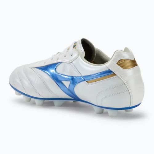 Pánské kopačky Mizuno Morelia II Elite Md white/laser blue/gold 