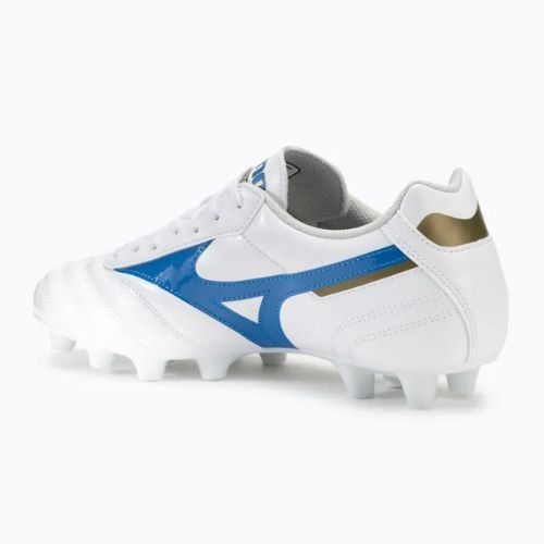 Pánské kopačky Mizuno Morelia II Club FG white/laser blue/gold