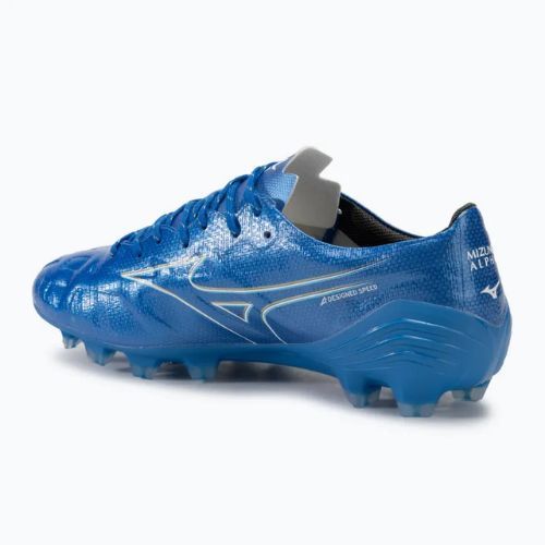 Pánské kopačky Mizuno α Pro FG white/laser blue/gold