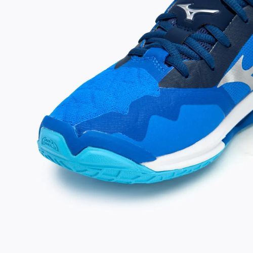 Pánské boty na házenou  Mizuno Wave Stealth Neo 2 Mid mugen blue/white/estate blue