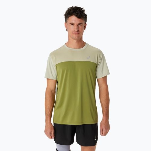 Pánské běžecké tričko ASICS Race Top performance dried leaf green/cactus