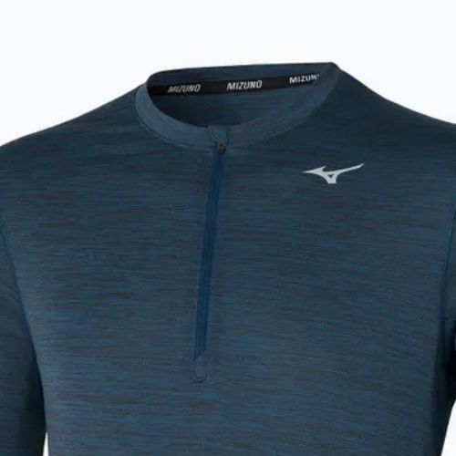 Pánské běžecké tričko longsleeve  Mizuno Impulse Core Half Zip blue wing teal