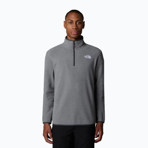 Pánská mikina The North Face 100 Glacier 1/4 Zip medium grey heather