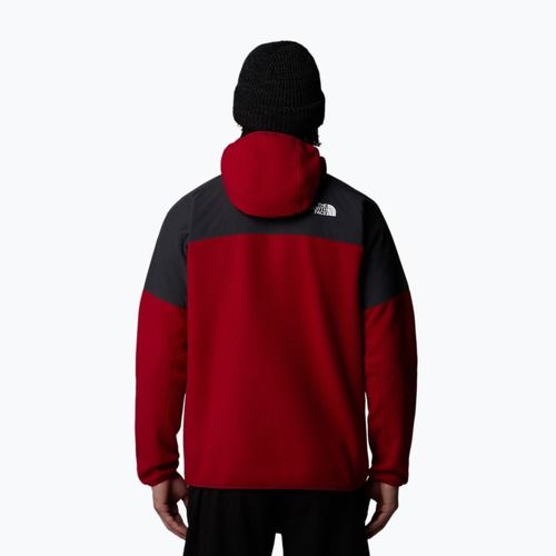Pánská mikina The North Face Glacier Heavyweight Full Zip HD granátově červená/asfaltově šedá