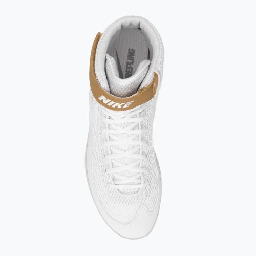 Pánská zápasová obuv Nike Inflict 3 white/metallic gold