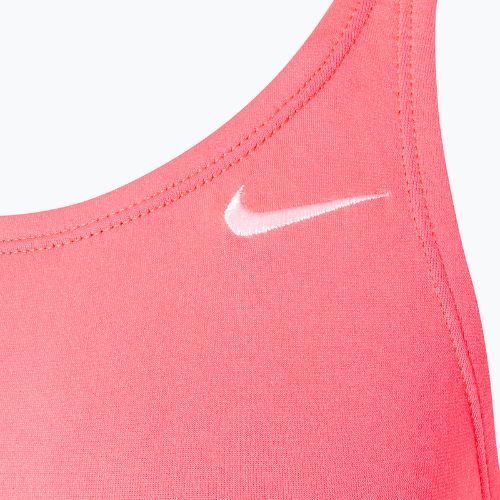Dámské jednodílné plavky Nike Hydrastrong Solid Fastback hot punch