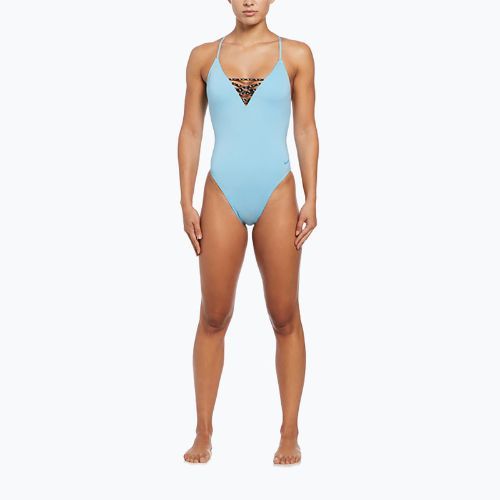 Dámské jednodílné plavky Nike Sneakerkini 2.0 Croccback aquarius blue/scuba blue