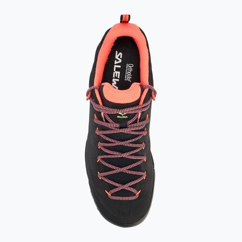 Dámské turistické boty Salewa Wildfire Leather GTX black/fluo coral