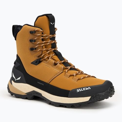 Pánské trekové boty Salewa Puez Winter Mid Ptx golden brown / black