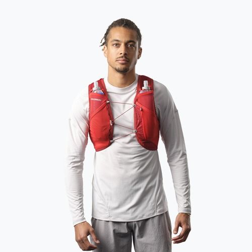 Běžecká vesta Salomon Active Skin 4 set red dahlia/high risk