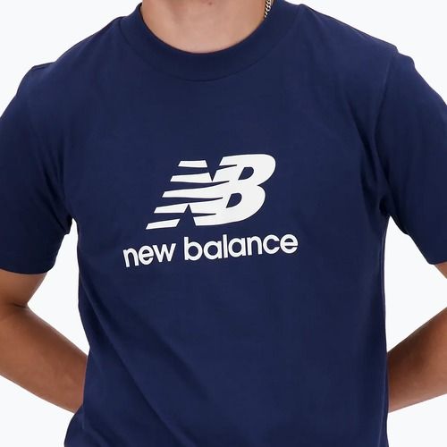 Pánské tričko New Balance Stacked Logo navy