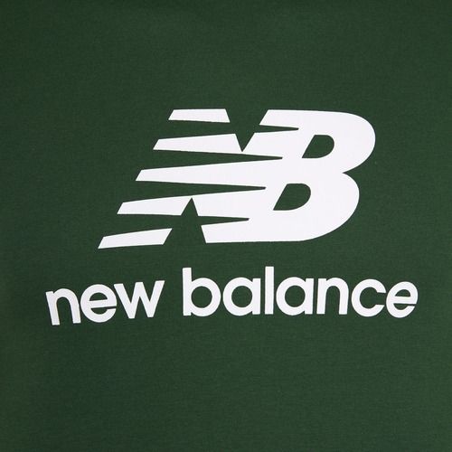 Pánské tričko New Balance Stacked Logo night watch green