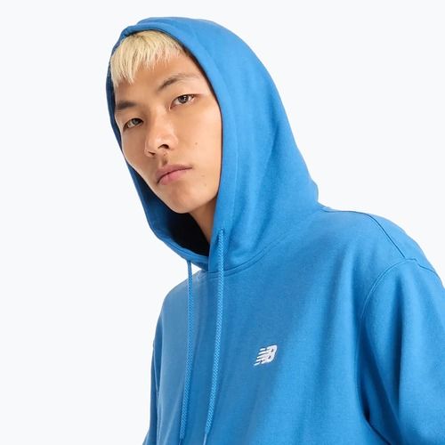 Pánská mikina New Balance Small Logo French Terry Hoodie blue agate