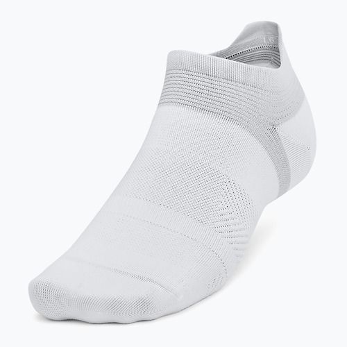 Pánské běžecké ponožky Under Armour Dry Run Lite No Show 3 pary white/white/reflective