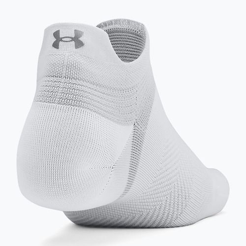Pánské běžecké ponožky Under Armour Dry Run Lite No Show 3 pary white/white/reflective