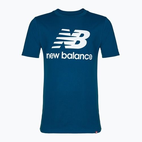 Pánské tričko New Balance Essentials Stacked Logo blue