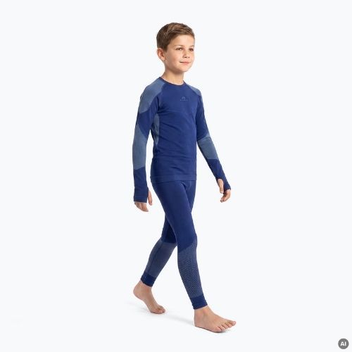 Komplet termoregulačního prádla dětského KADVA Frosty Jrb Set bezešvý tmavě modrý