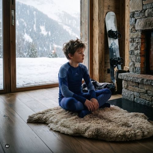 Komplet termoregulačního prádla dětského KADVA Frosty Jrb Set bezešvý tmavě modrý