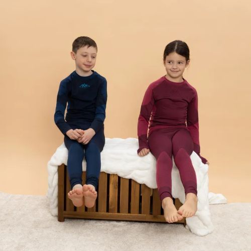Komplet termoregulačního prádla dětského KADVA Frosty Jrb Set bezešvý tmavě modrý