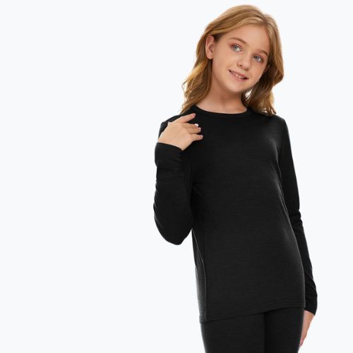 Dětské termoprádlo WOOLCANO Merino SET0683 černé