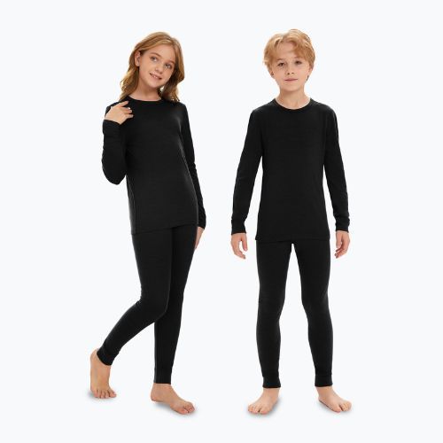 Dětské termoprádlo WOOLCANO Merino SET0683 černé