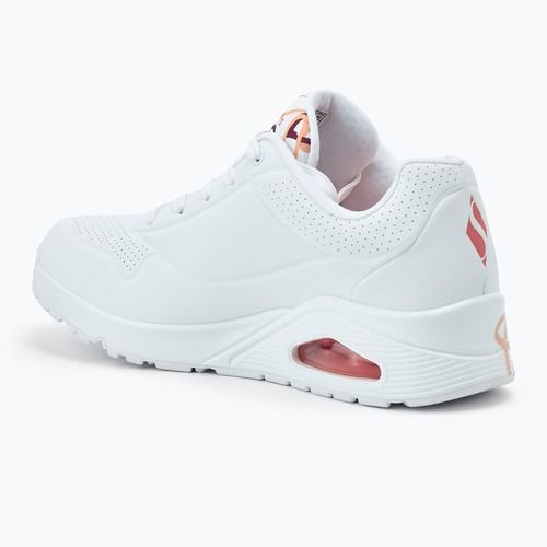 Dámské boty SKECHERS JGoldcrown Uno Spread The Love white/coral