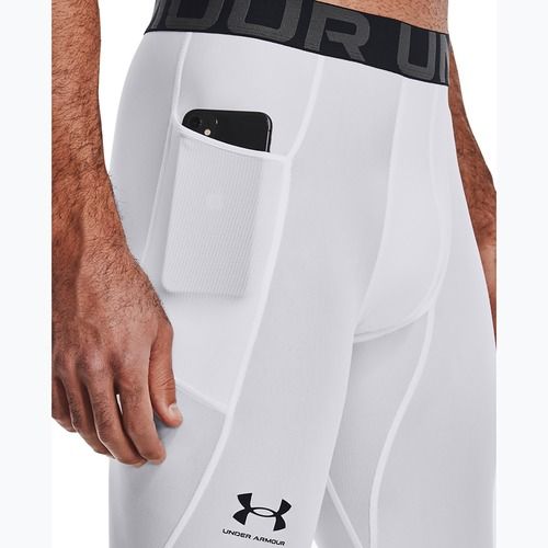 Pánské fitness  legíny Under Armour HeatGear white/black