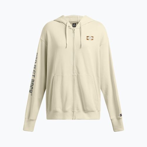 Dámská mikina Under Armour Project Rock HWT Full Zip Hard at Work silt/clay green/yellow ochre