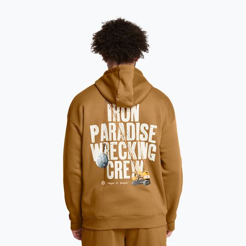 Pánská mikina Under Armour Project Rock Icon Fleece Hoodie yellow ochre/silt