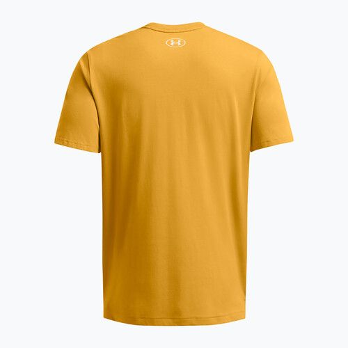 Pánské fitness tričko  Under Armour Project Rock Made Not Born golden yellow/steeltown gold
