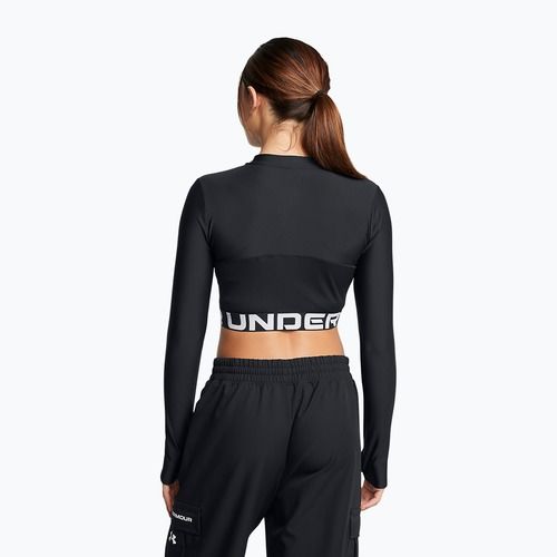 Dámské tréninkové tílko top Under Armour Heat Gear Rib 1/4 Zip black/black/white