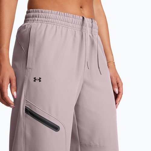Dámské kalhoty Under Armour Unstoppable Woven Wide Leg tetra grey/black