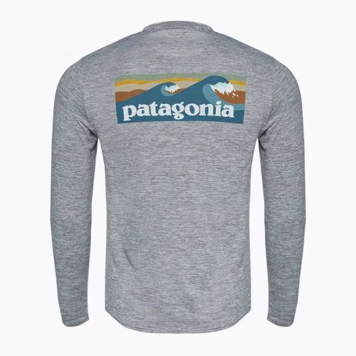 Pánské tričko Patagonia Cap Cool Daily Graphic Shirt-Waters Longsleeve boardshort logo abalone blue/feather grey