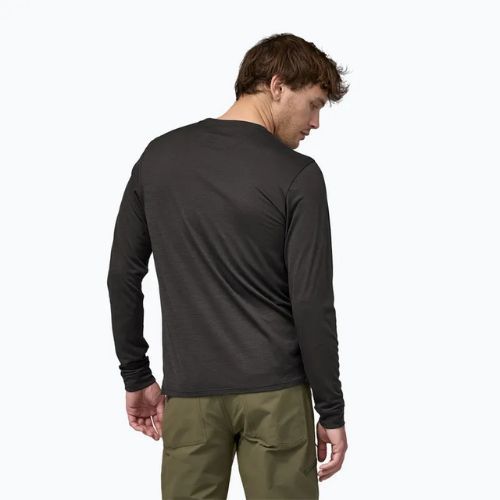 Pánské tričko Patagonia Cap Cool Merino Blend Longsleeve black